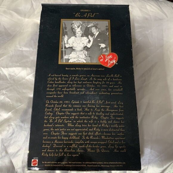 Mattel Barbie 52737  I Love Lucy Be A Pal / Episode 3 Collector Edition 2001 NIB - Picture 3 of 5
